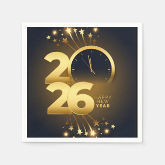 Paper Napkin-Happy New Year 2026 Tableware Set Napkin