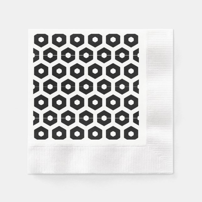 Paper Napkin - Hexagons (Front)