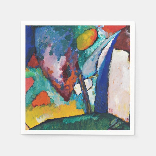 PAPER NAPKIN : KANDINSKY : THE WATERFALL (Front)