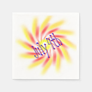 Paper Napkin - Pinwheel Fireworks