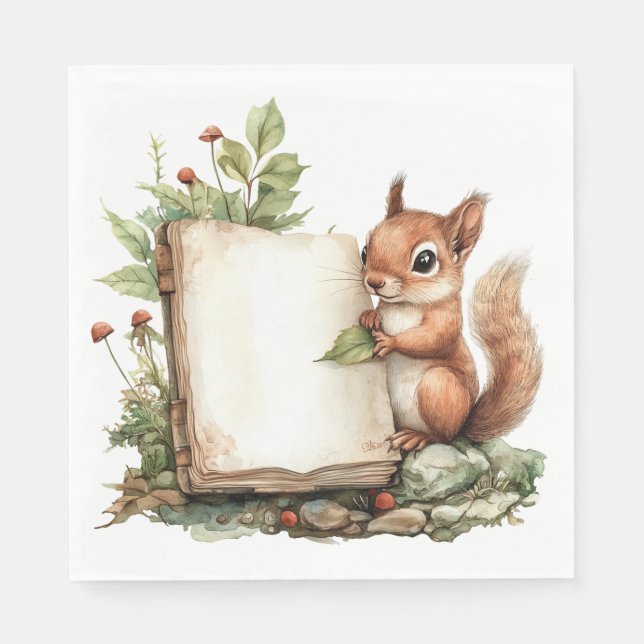   Paper Napkin  Rustic Autumn Baby Shower Napkins (Front)