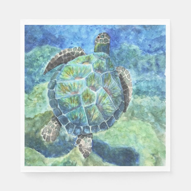 Paper Napkin Sea Turtle #2 (Front)