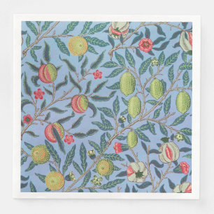 PAPER NAPKIN : WILLIAM MORRIS : BLUE POMEGRANATES