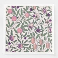 PAPER NAPKIN : WILLIAM MORRIS :POMEGRANATES