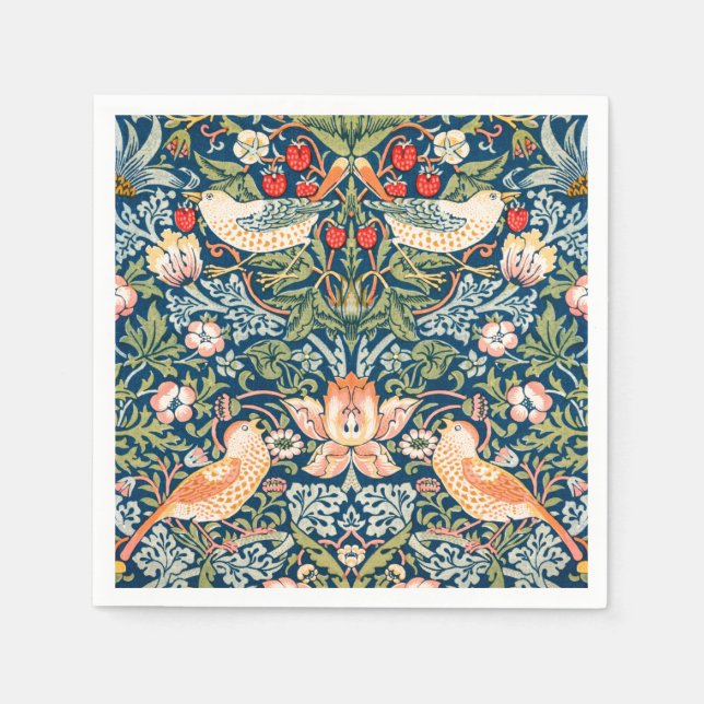 PAPER NAPKIN : WILLIAM MORRIS STRAWBERRY THIEVES  (Front)