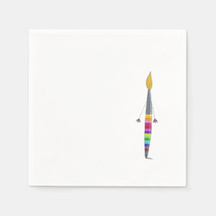 Paper Napkin With Polly Paintbrush