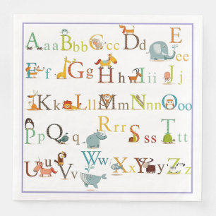 Paper Napkins - Alphabet 