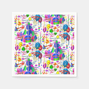Paper Napkins April, 3 Birthday