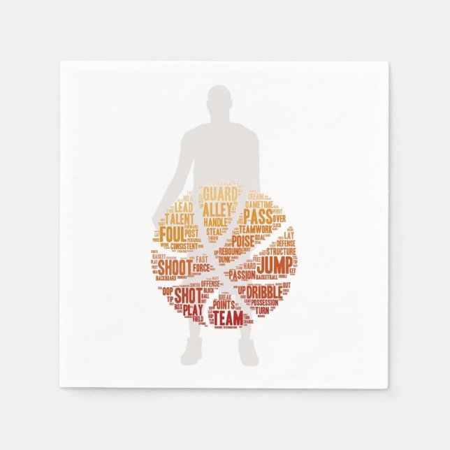 Paper Napkins Basketball Player (Front)