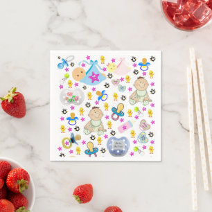 Paper Napkins, Binky Pacifiers Napkin