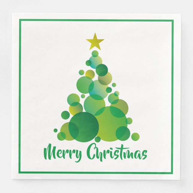 Paper Napkins-Christmas Tree Napkin (Front)