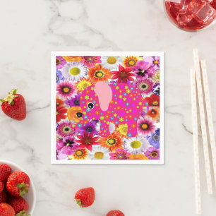 Paper Napkins, Colourful Elephant Napkin