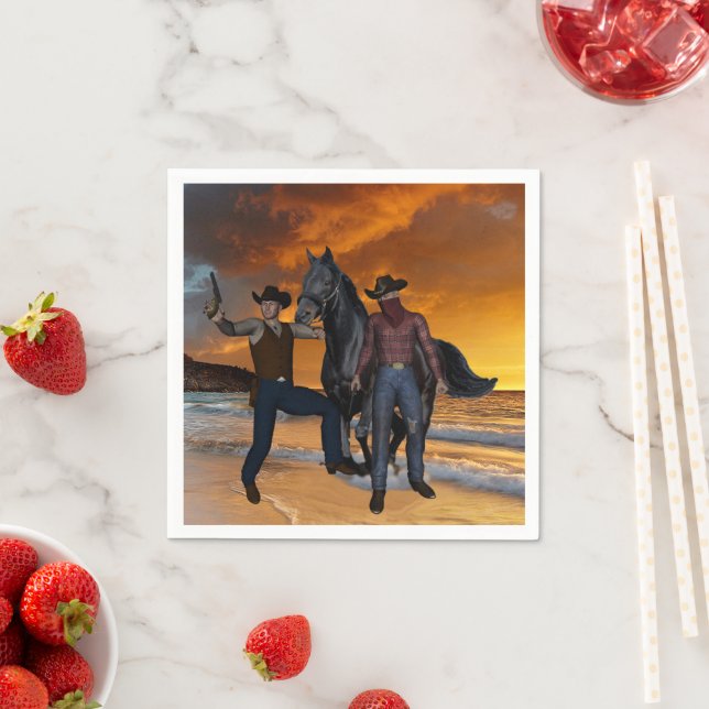Paper Napkins, Cowboys Horse Country Napkin (Insitu)