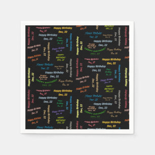 Paper Napkins December, 22 Birthday