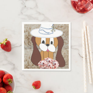 Paper Napkins, Dog Strawberry Ice Cream Napkin