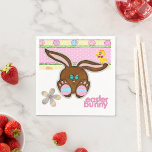 Paper Napkins, Easter Bunny Eggs  Napkin