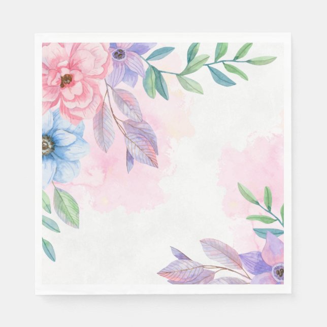 Paper Napkins-Floral Print Napkin (Front)