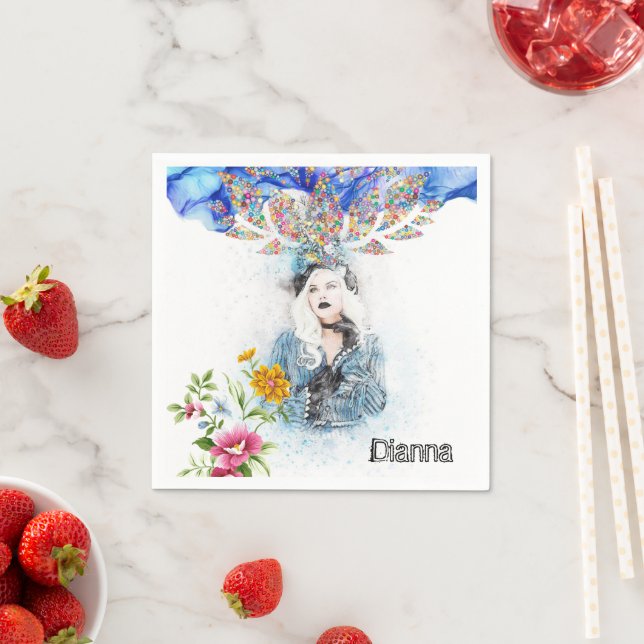 Paper Napkins, Floral Victorian Napkin (Insitu)