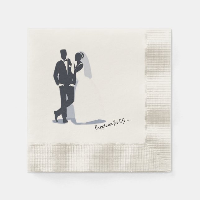 Paper Napkins For Weddings Celebration Couples (Front)