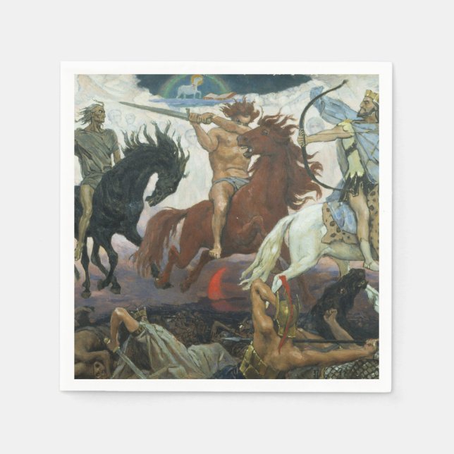 Paper Napkins Four Horsemen Apocalypse Vasnetsov (Front)