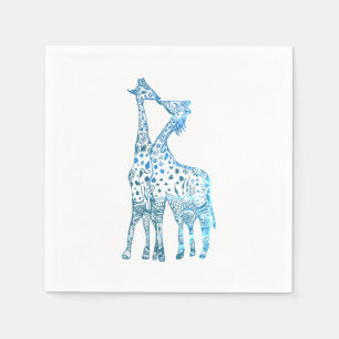 Paper Napkins, Giraffes Kiss Napkin