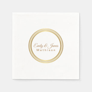 Paper Napkins-Gold Eternal Circle Napkins