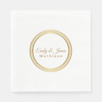 Paper Napkins-Gold Eternal Circle Napkins