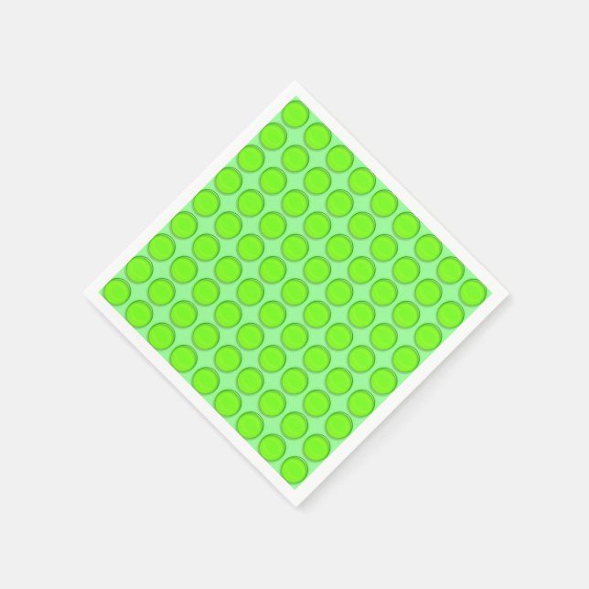 Paper Napkins - Green Dots on Green Background (Corner)
