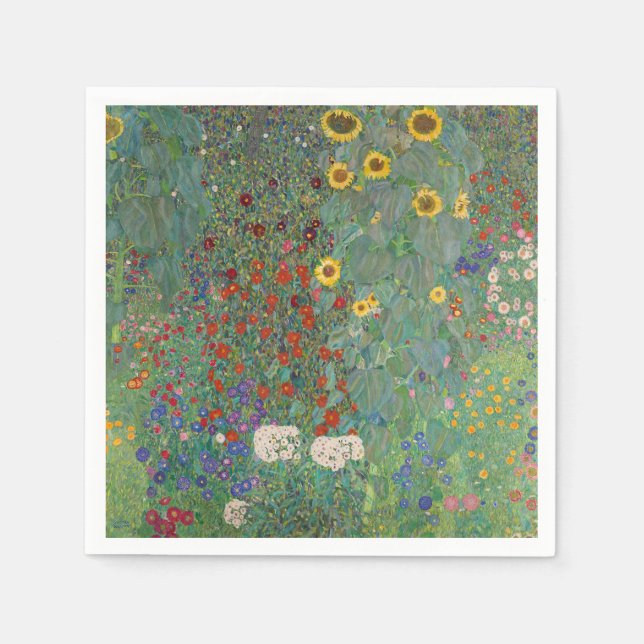 PAPER NAPKINS : GUSTAV KLIMT : FARM GARDEN (Front)