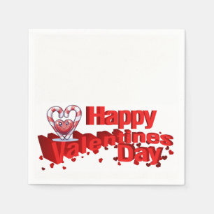 Paper Napkins Happy Valentine's Day 