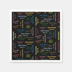 Paper Napkins June, 16 Birthday