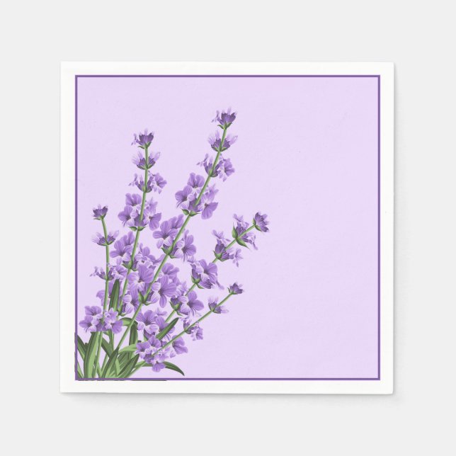 Paper Napkins-Lavender Napkin (Front)