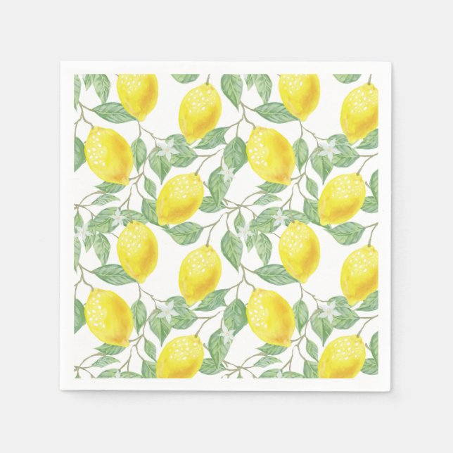 Paper Napkins-Lemons Napkin (Front)