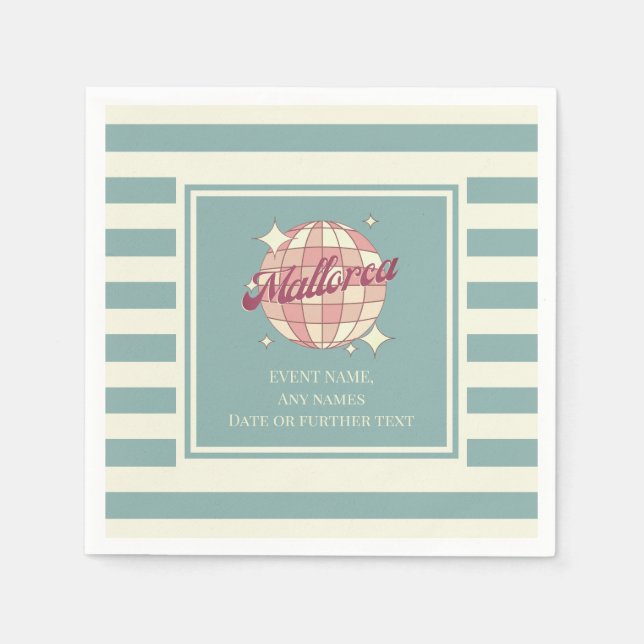 Paper Napkins Mallorca Spain celebration event (Front)