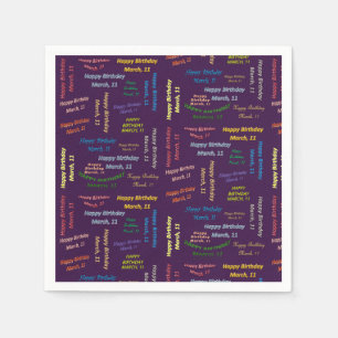 Paper Napkins March, 11 Birthday