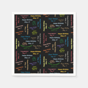 Paper Napkins May, 17 Birthday