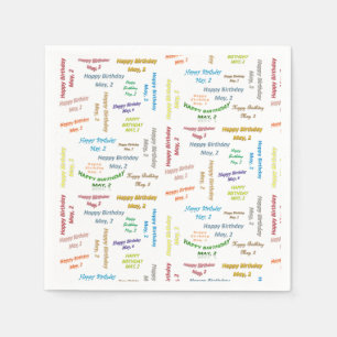 Paper Napkins May, 2 Birthday