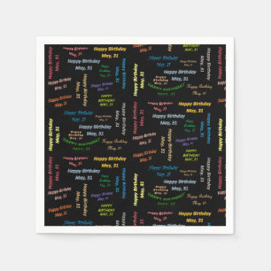 Paper Napkins May, 31 Birthday