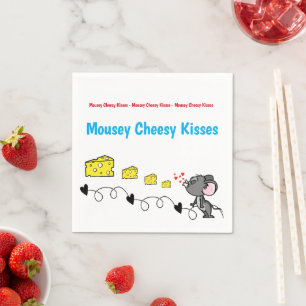 Paper Napkins, Mousey Cheesy Kisses Napkin