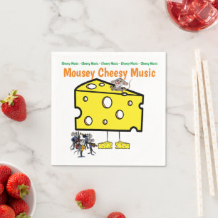 Paper Napkins, Mousey Cheesy Music Napkin