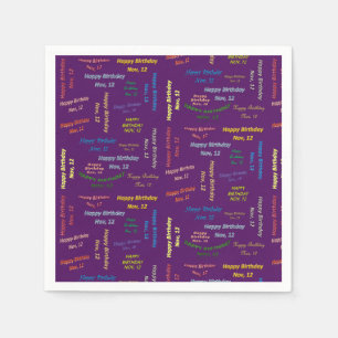 Paper Napkins November, 12 Birthday