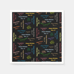 Paper Napkins November, 17 Birthday