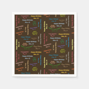 Paper Napkins November, 21 Birthday