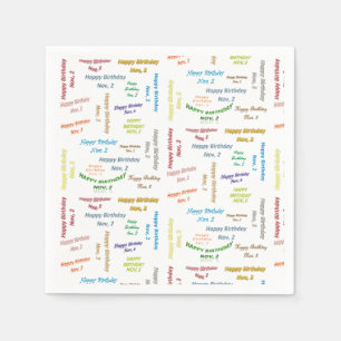 Paper Napkins November, 2 Birthday