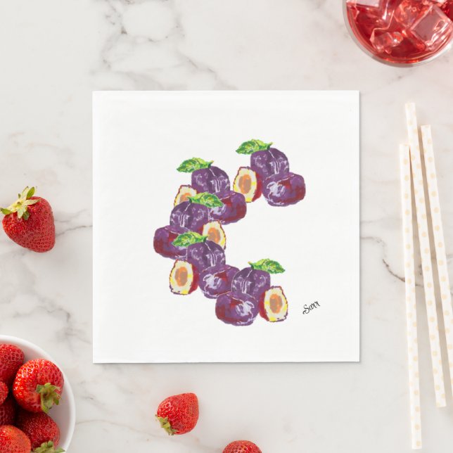 Paper Napkins : Plum's (Insitu)