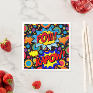 Paper Napkins, Pow Kapow Napkin