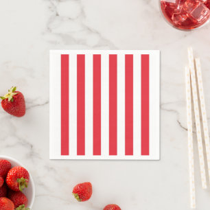 Paper Napkins, Red & White Stripe Napkin