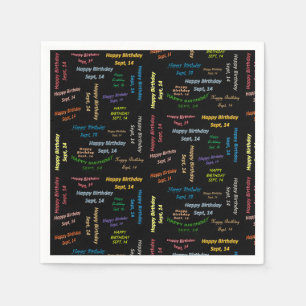 Paper Napkins September, 14 Birthday