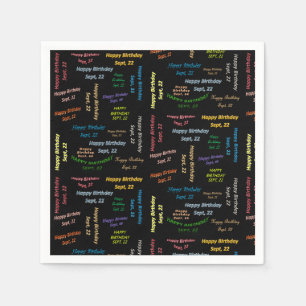 Paper Napkins September, 22 Birthday