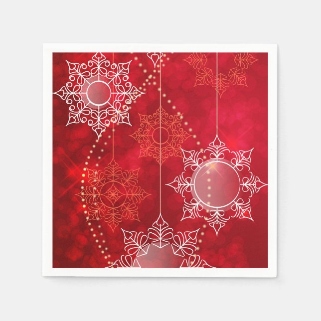 Paper Napkins- Snowflakes Napkin (Front)